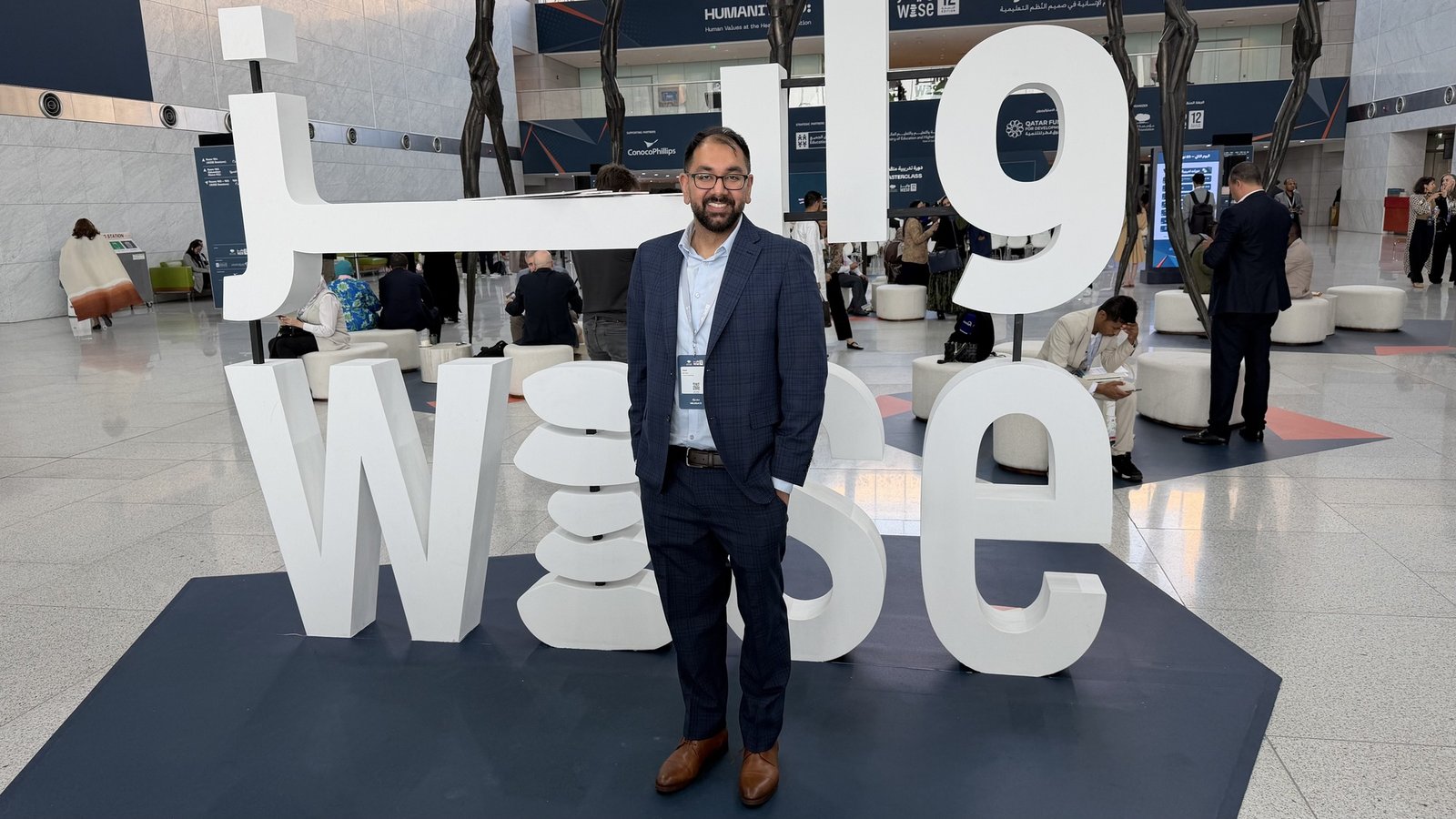 Asad Bandeali, Founder of A Spark Consulting, at WISE 2025 in Doha, Qatar